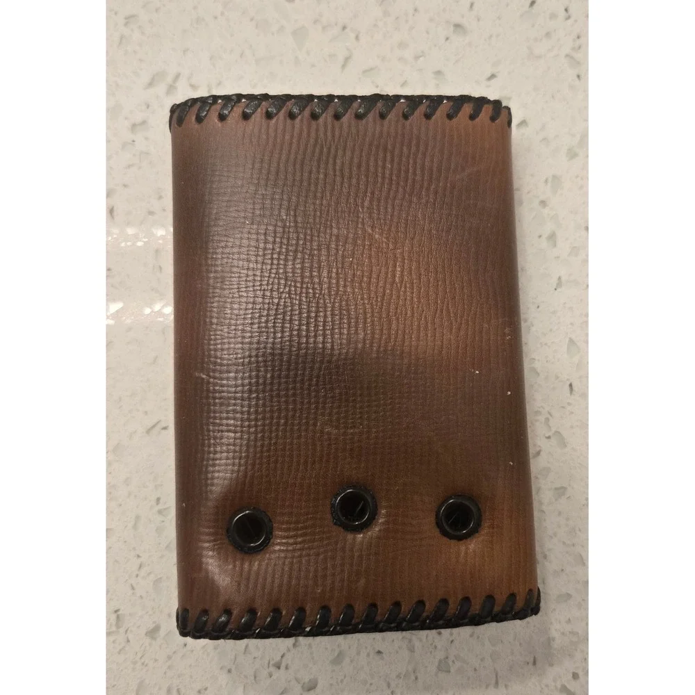 Vintage Hand Tooled Leather Key Wallet Holder Meer Style Western Floral‎